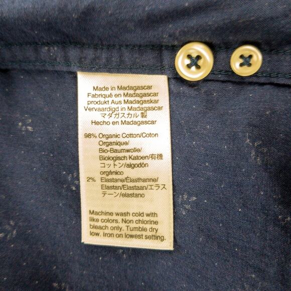 J Crew Organic Cotton Men's Small Stretch Slim Fit Secret Wash Blue Floral - Picture 9 of 12